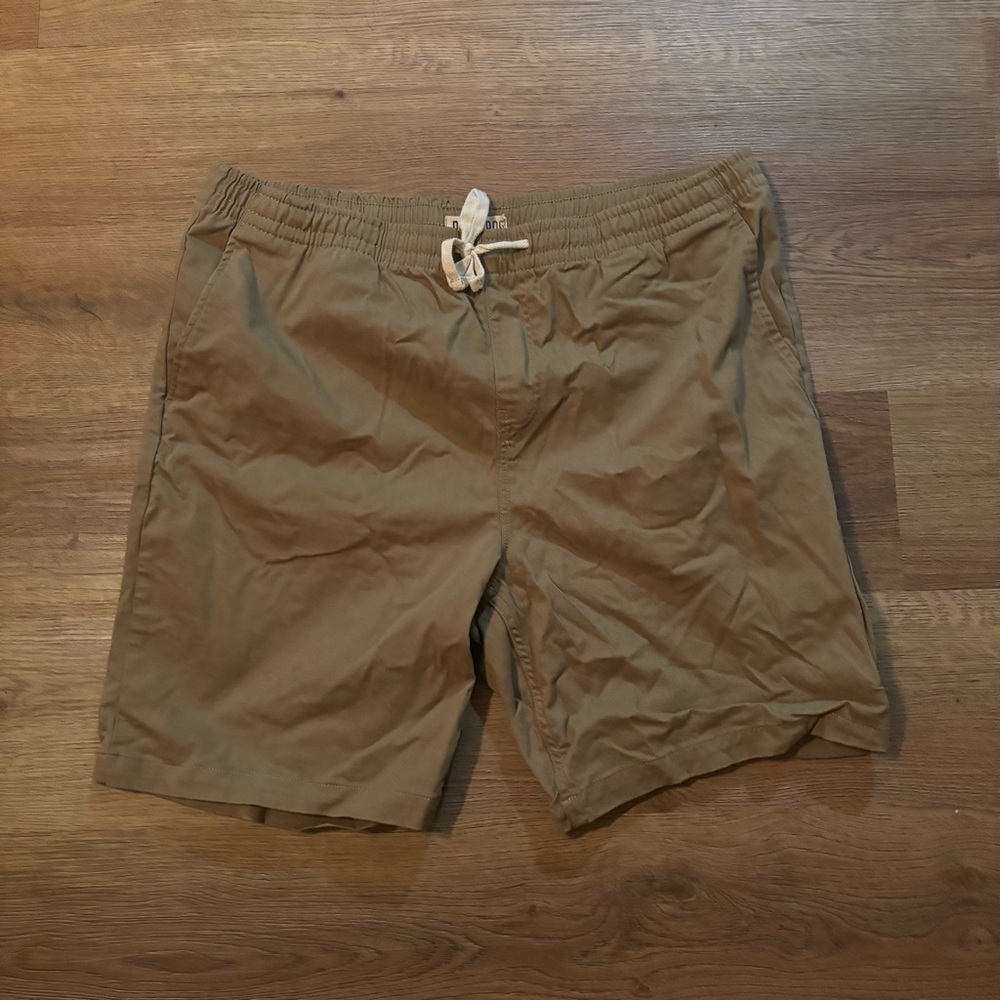 Devil Dog Casual Tan Shorts with Drawstring